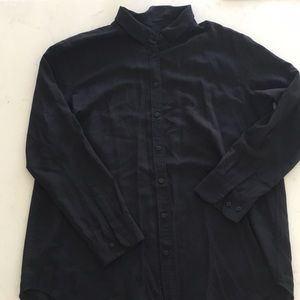 Button Black Blouse